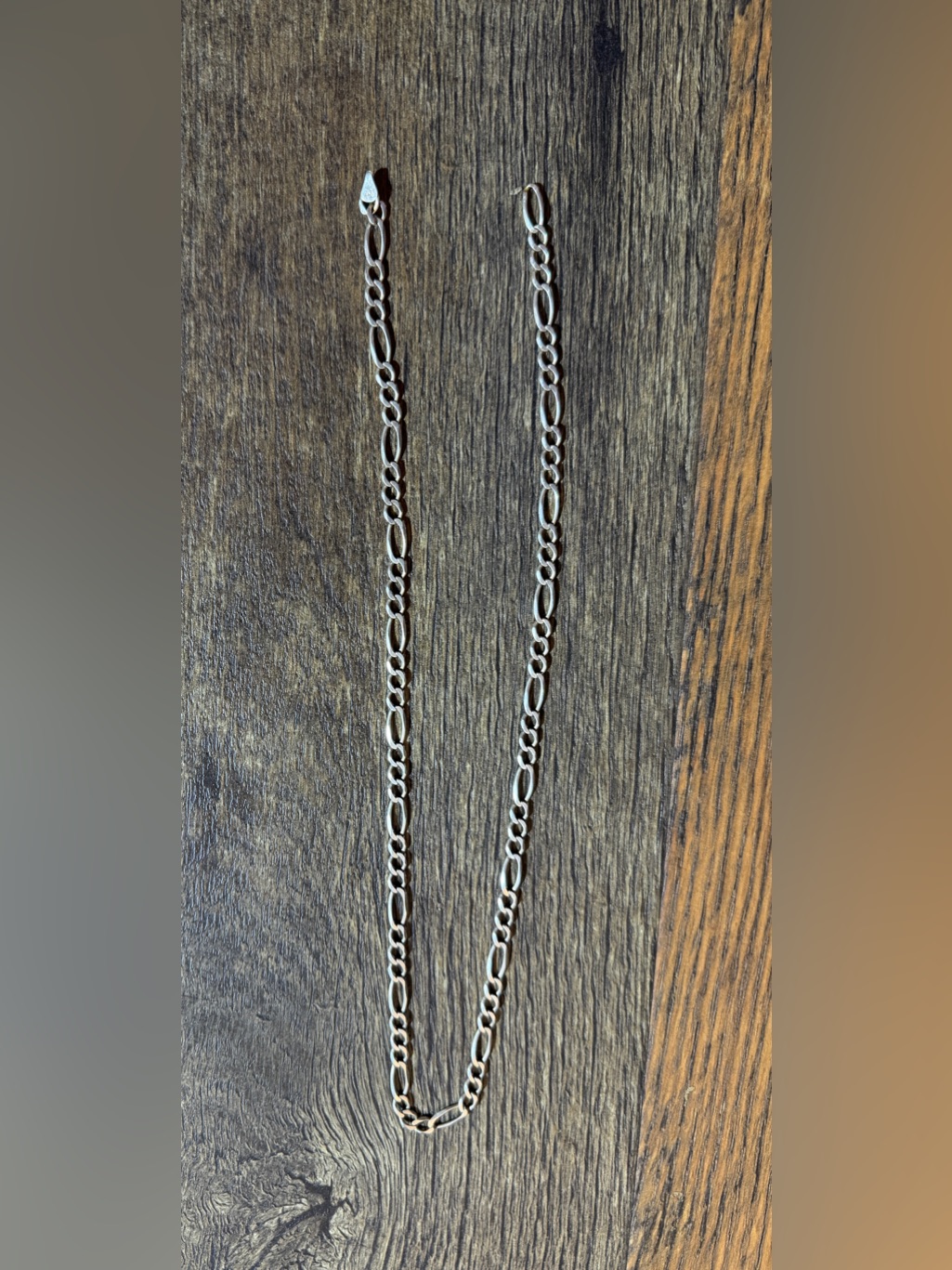 Sterling Silver Figaro Chain Necklace - Classic Link Design